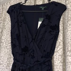Ralph Lauren blue velvet jumpsuit